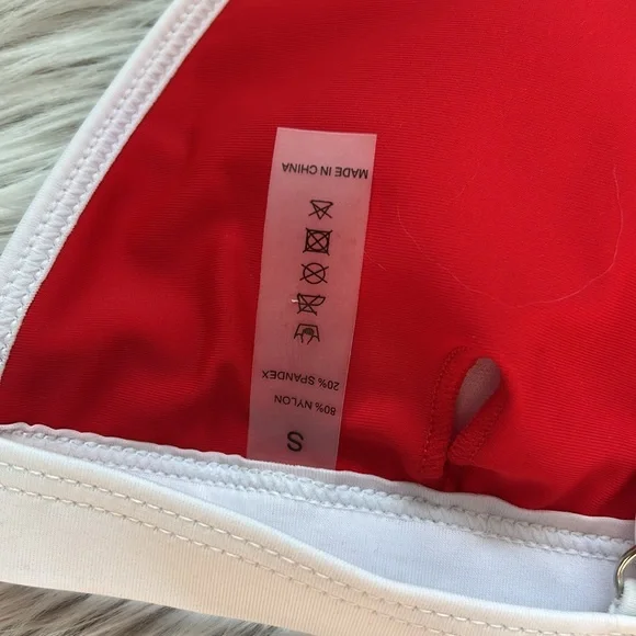 NEW Triangle Bikini Set High Cut Bathing Suits Color Block Two Piece Swimsuit S - Picture 4 of 6